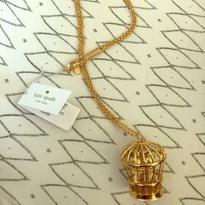 Kate Spade Birdcage Charm Gold Necklace